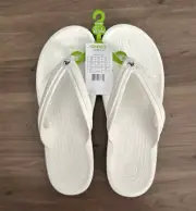 ⭐️NWT⭐️ Crocs Crocband Flip Flops Mens Sz 12 White 11033-100
