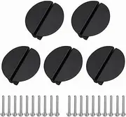 AcbbMNS 10-Pack Semicircle Cabinet Handles Hole Centers 2.5 Inch(64mm), Black Half Circle Moon Drawer Pulls Kitchen Cupboard Dresser Knobs with Screws