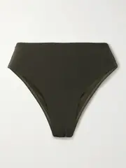[Matteau] Matteau - The Nineties Stretch Recycled-crepe Bikini Briefs - Army green - 3 3 Green