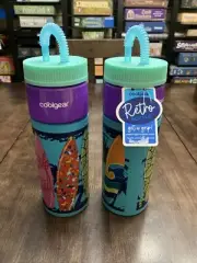2x - cool gear retro bottle get a grip Surfer Comfort Grip Hydration Water 24oz