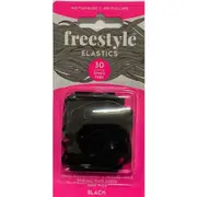 Free Style Snag Free Hair Elastic 4mm Black - 30pc