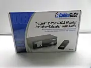 CablesToGo™ TruLink 2-Port UXGA Monitor Switcher/Extender With Audio 39971 NEW