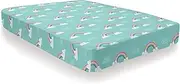 Bedlam Rainbow Unicorn-Fitted Sheet, Multicolour, Single