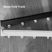 Wave Fold/S Fold Curtain Track Set with Rail, Brackets and Distance Runners