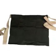 New IKEA Botanisk Cotton Canvas Apron Green w/ Pockets, Waist Belt Tie