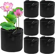 Lily Plant Pots for Pond, 6-Pack Aquatic Planter, Durable Breathable Reusable Fabric Pots for Aquatic Plants, Potato
