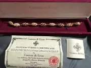 VINTAGE CAMROSE & KROSS JBK JACKIE KENNEDY ROYAL EGG CRYSTAL BRACELET & BOX