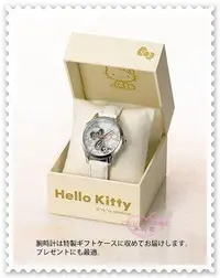 在飛比找買動漫優惠-♥小花花日本精品♥ Hello Kitty 高級機械錶 真皮