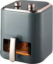 1350W Air Fryer, Viewing Window, Adjustable Temperature Up to 200°C, Power Fast Air Circulation and 8 Preset Cooking Options,Non-Stick Basket for Easy Clean, for Family, Party, Barbecue