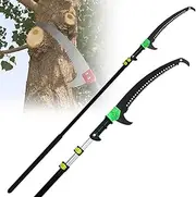 Manual Pole Saws with Removable Aluminum Alloy Telescopic Rod, Tree Pruner Landscaping Pruning Saw for High Fruit Trees Branches Leaves 18ft/5.4m
