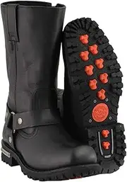 Milwaukee Leather MBM131 Men's Black 11-Inch Classic Square Toe Motorcycle Harness Boots