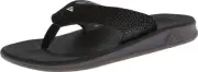 Brand New REEF Men's BLACK Anchor Flip-Flops (Size 12) - Super Comfortable