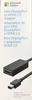 SEALED Microsoft Mini DisplayPort to HDMI 2.0 Cable EJU-00001 NEW OEM