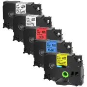 5PK Compatible with Brother P-Touch TZ151 251 451 551 651 Label Tape 24mm