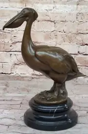 Handcrafted Bronze Sculpture: Milo`s Collector Edition Stork Bird Statue Deal