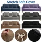 Elastic Velvet Stretch Sofa Covers Slipcover Protector for 1/2/4 Seater Settees
