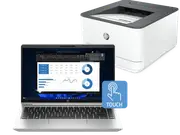 HP ProBook 440 14 inch G10 Laptop, Silver + HP LaserJet Pro 3001dw Printer