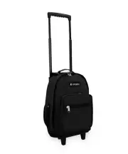 Deluxe Wheel Backpack Rolling 17" Carry on Travel Luggage Travel Bag School