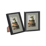 Nicola Spring 8" x 10" Black 3D Box Photo Frames - 4" x 6" Mount - Pack of 2
