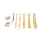 5Pcs Huge Crochet Hook Ergonomic Smoothing Plastic Assorted Size Huge Zz1