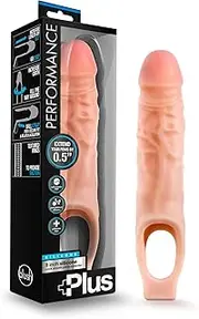 Performance Plus 9'' Silicone Cock Sheath Penis Extender - Flesh 1.3 cm (0.5'') Penis Extension Sleeve