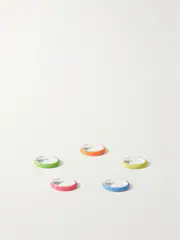[FRY POWERS] FRY POWERS - Neon Set Of Five Sterling Silver And Enamel Ear Cuffs - Pink - One size One size Pink