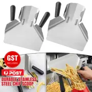 NEW Durable Stainless Steel Chip Scoop French Fries Shovel Popcorn Fries Shovel