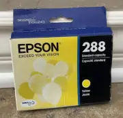 Exp2/2023~ (Later Exp Date) GENUINE EPSON 288 Yellow Ink~ Standard Capacity