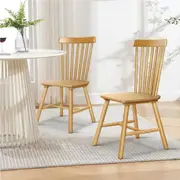 ALFORDSON Dining Chairs Set of 2 Solid Wood Oak