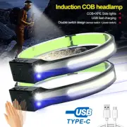 Strong COB LED Headlamp Headlight Torch Flashlight Work Light Bar Head Band Lamp