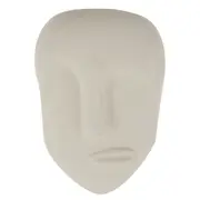 Maine & Crawford Troy Papier Mache 24cm Mask Wall Sculpture Hanging Decor Cream