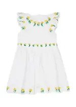 Stella Mccartney Kids Floral-embroidered Linen-blend Dress - White - 18 Months (18 Months) 18 MONTHS (18 months)
