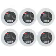 6x Jasart Studio 12" Rnd Cotton Acrylic Painting Canvas Panel Board 380GSM WH