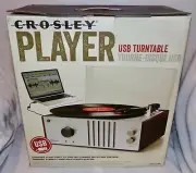 Crosley USB Turntable 3-speed With Cover New In Box Built In Speaker