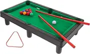 Mikinona 1Set Mini Tabletop Billiard Game Portable Desktop Pool Table with Table Cues Balls Accessories Fun for Home Office for Hand Eye Coordination