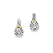 Sterling Silver u0026 14K Two Tone Post Earrings