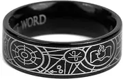 [Starforged] Warhammer 40K Orks & Fenrisian wolves Leagues of Votann Alloy Men's Ring WordBearers-10, 10, Non-Precious Metal, No Gemstone