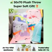 Squishmallows Moody Cow Snuggle Throw Blanket 50x70 Super Soft Plush Gift Kids