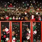 New Year Xmas Decals Window Glass Stickers Wall Stickers Christmas Decorations