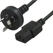[AT-IECM-18M] AU Power Cable 2m Wall 240V to Power Socket 3pin to ICE 320-C13 Black