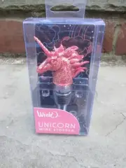 UNICORN SPARKLE GLITTER WINE BOTTLE STOPPER TOPPER NEW MYTHICAL HORSE WINK BOXED