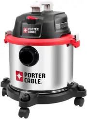 Porter-Cable Wet/Dry Vacuum 5 Gallon 4HP Stainless Steel Light Weight Portable,