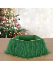 Tree Collar Xmas Tree Skirt Ring 31.5 Inch Base Stand Cover for Large Green