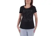 Led Zeppelin T Shirt USA 1977 Band Logo new Official Womens Skinny Fit Black