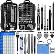 POATOW Precision Screwdriver Set,127 IN 1 Screw Bits & Nut Driver Computer Tool Kit for Computer PC Laptop iPhone Eyeglass Tabet Xbox PS3 PS4 PS5 Nintendo Camera Toy Electronics Repair