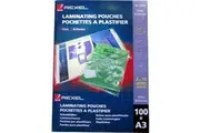 Rexel Laminating Pouch 75 Micron A3 Clear Pack 100