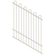 ProtectorAl 0350-1200W x 1500H Surfmist Loop Top Pool Fence Panel Raked 16-30º