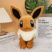 Poke-mon Eevee Plush Stuffed Doll Soft Toy Kid Cute Birthday Gift Boy Girl 33CM