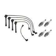 4 NGK Spark Plugs + Bosch Leads for Mitsubishi Express SJ Starwagon WA Triton MK