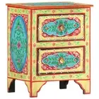 Hand Painted Solid Wood Bedside Table Drawers Storage Side Cabinet Nightstand